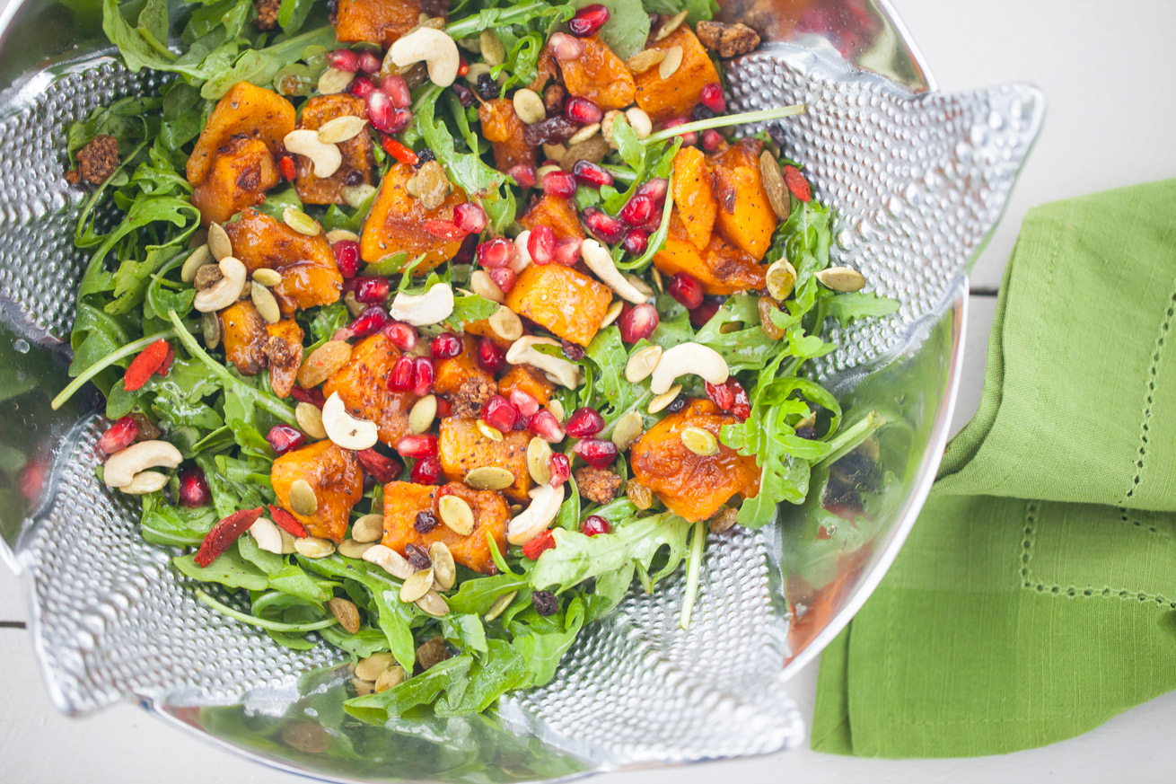 salad, healthy, butternut squash, fall, thanksgiving recipe
