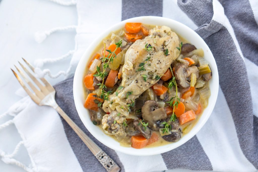French Chicken In White Wine Sauce Healthy with Nedi