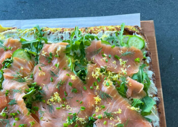 Zucchini Roll with Smoked Salmon