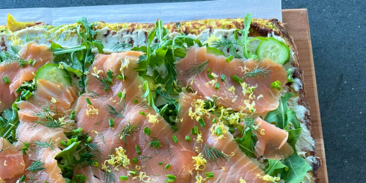 Zucchini Roll with Smoked Salmon