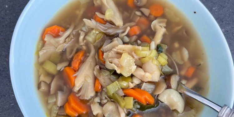 Mushroom Soup with Buckwheat 